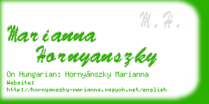 marianna hornyanszky business card